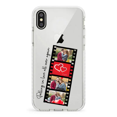 Apple iPhone XS MAX / Impact Pro White Phone Case Custom Valentine Photo Film Strips, Phone Case - Stylizedd