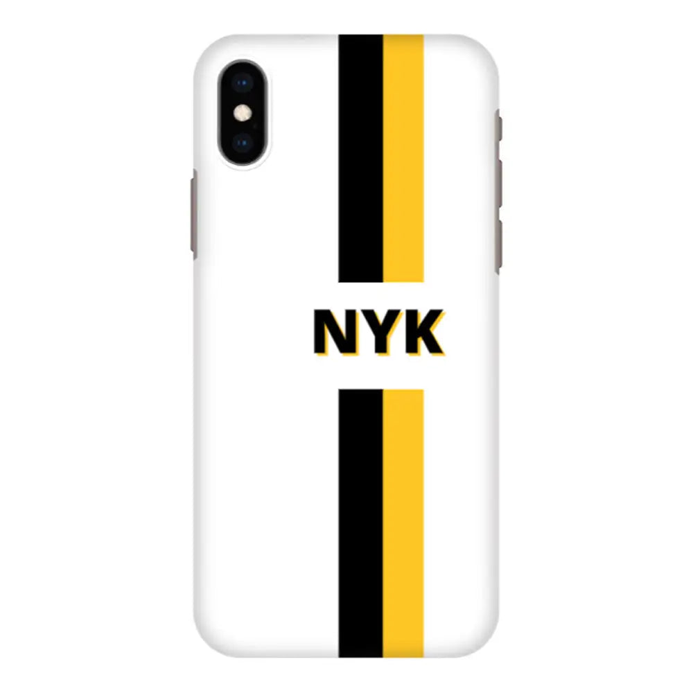 Apple iPhone XS MAX / Snap Classic Custom Striped Monogram Phone Case - Stylizedd.com