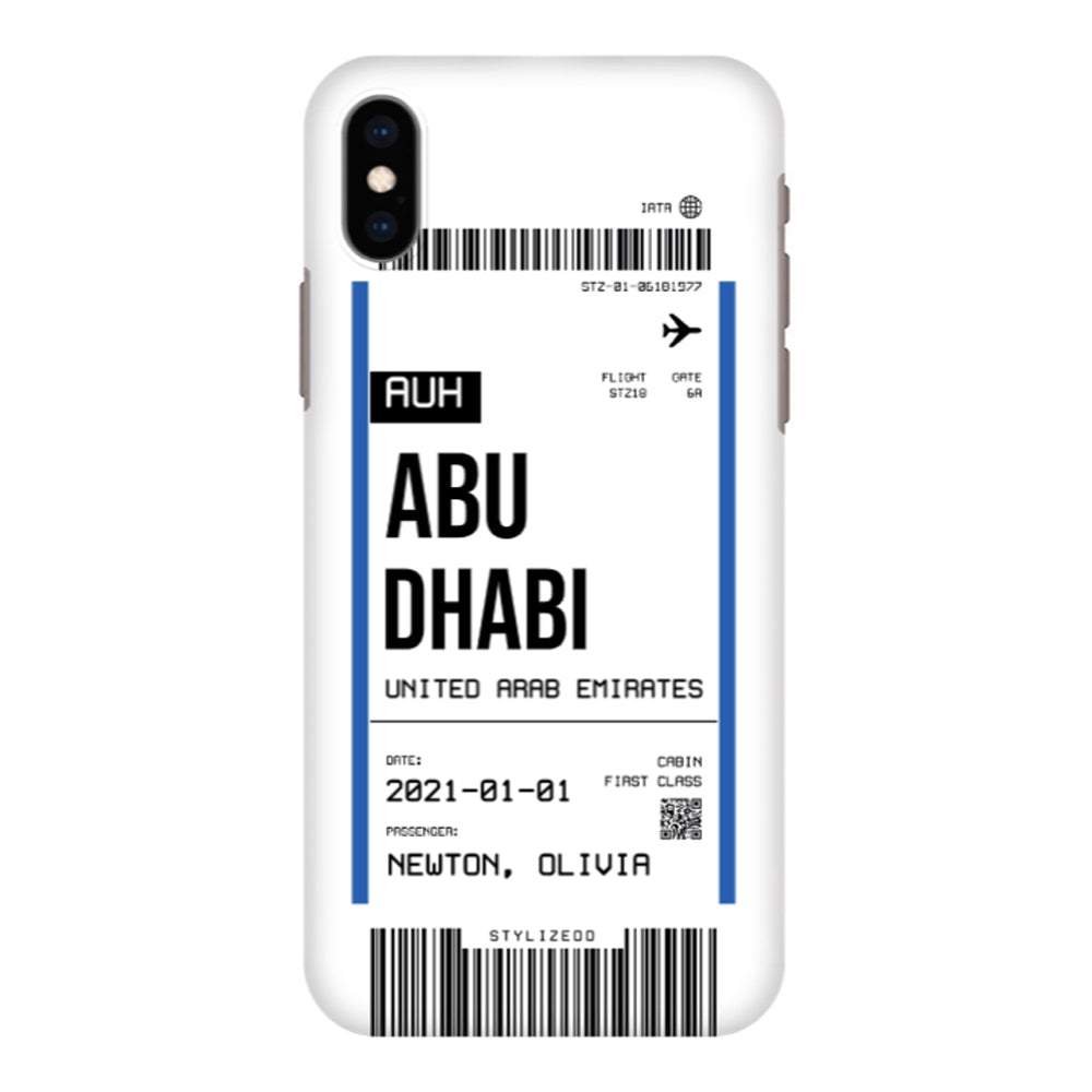 Apple iPhone XS MAX / Snap Classic Custom Flight Boarding Pass Ticket Phone Case - Stylizedd.com