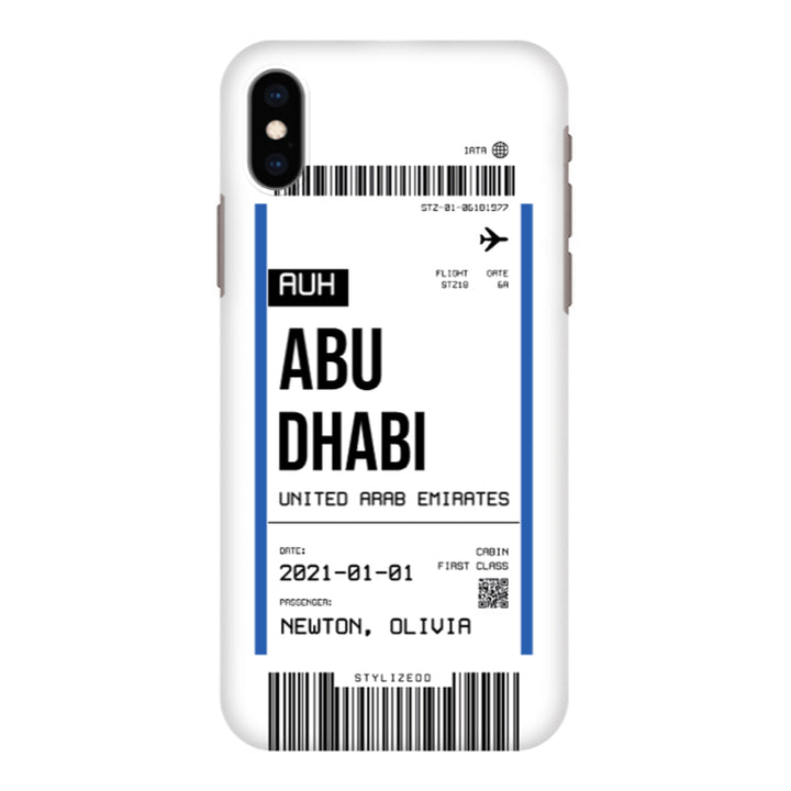 Apple iPhone XS MAX / Snap Classic Custom Flight Boarding Pass Ticket Phone Case - Stylizedd.com