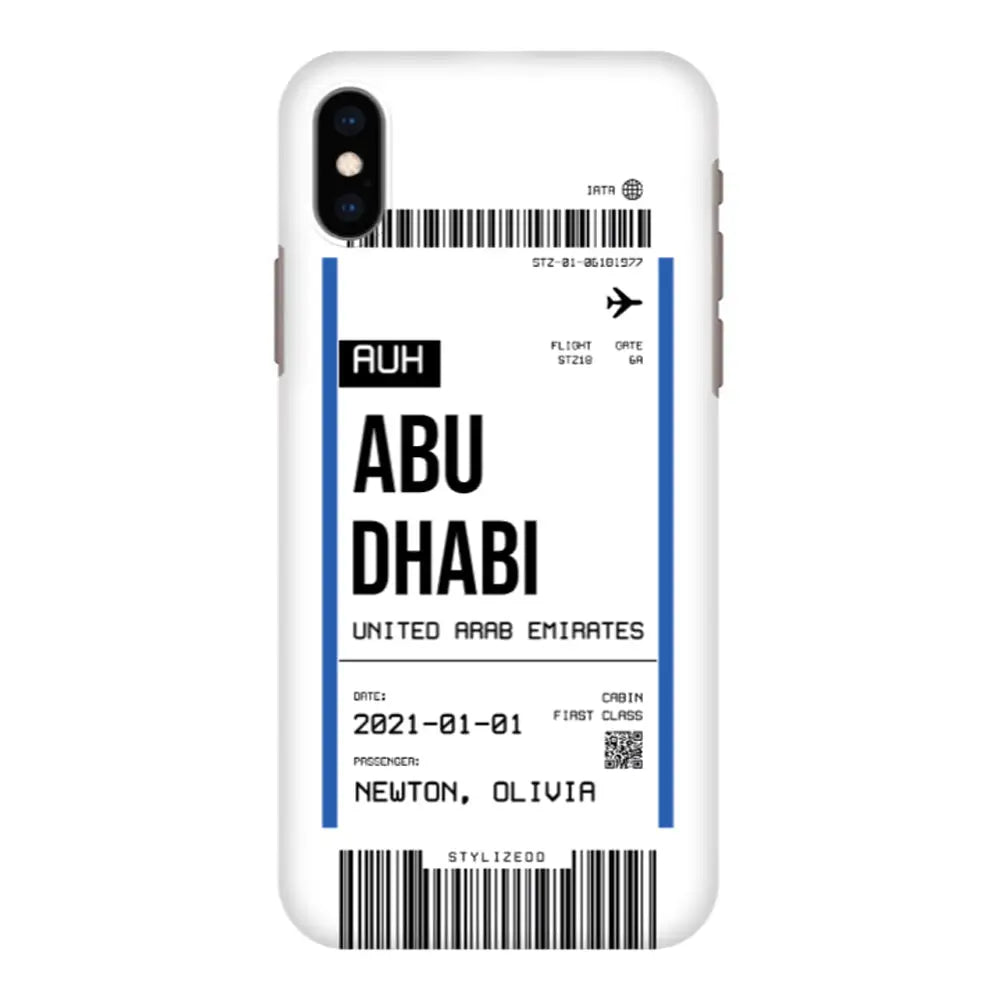 Apple iPhone XS MAX / Snap Classic Custom Flight Boarding Pass Ticket Phone Case - Stylizedd.com