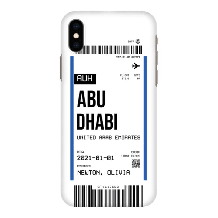 Apple iPhone XS MAX / Snap Classic Custom Flight Boarding Pass Ticket Phone Case - Stylizedd.com