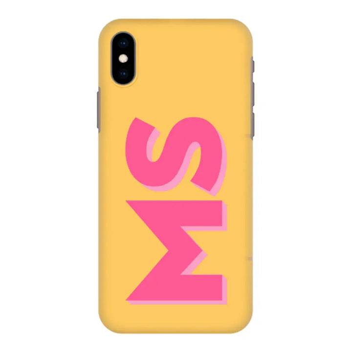 Apple iPhone XS MAX / Snap Classic Personalized Monogram Initial 3D Shadow Text Phone Case - Stylizedd.com