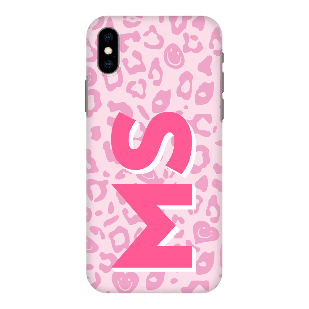 Apple iPhone XS MAX / Snap Classic Custom Monogram Initial 3D Shadow Text Seamless Pattern, Phone Case - Stylizedd.com