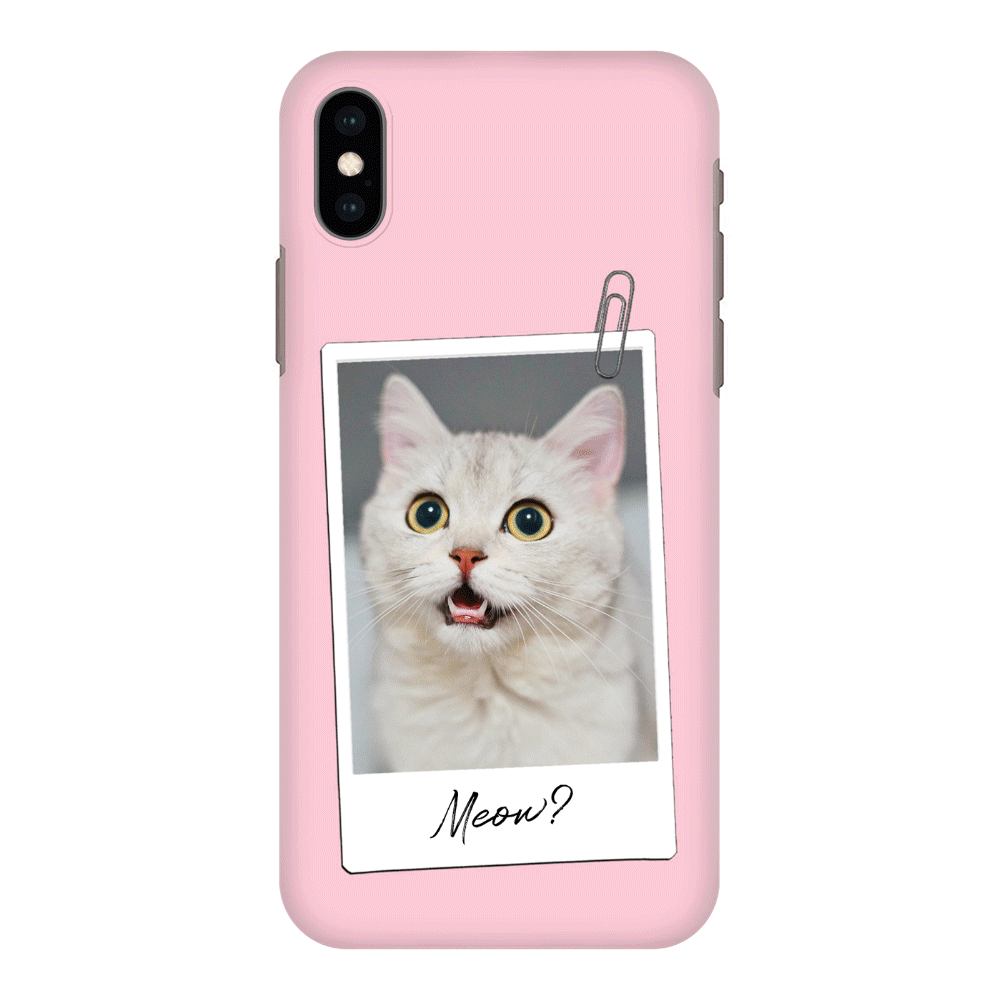 Apple iPhone XS MAX / Snap Classic Polaroid Photo Pet Cat, Phone Case - Stylizedd.com