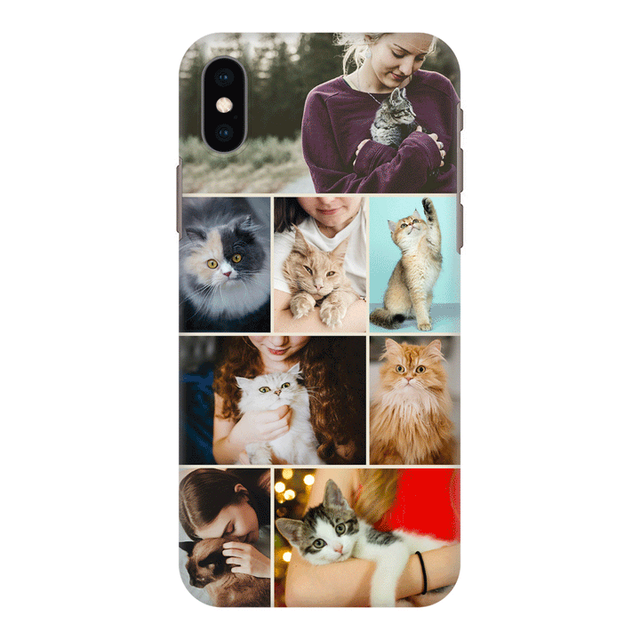 Apple iPhone XS MAX / Snap Classic Personalised Photo Collage Grid Pet Cat, Phone Case - Stylizedd.com