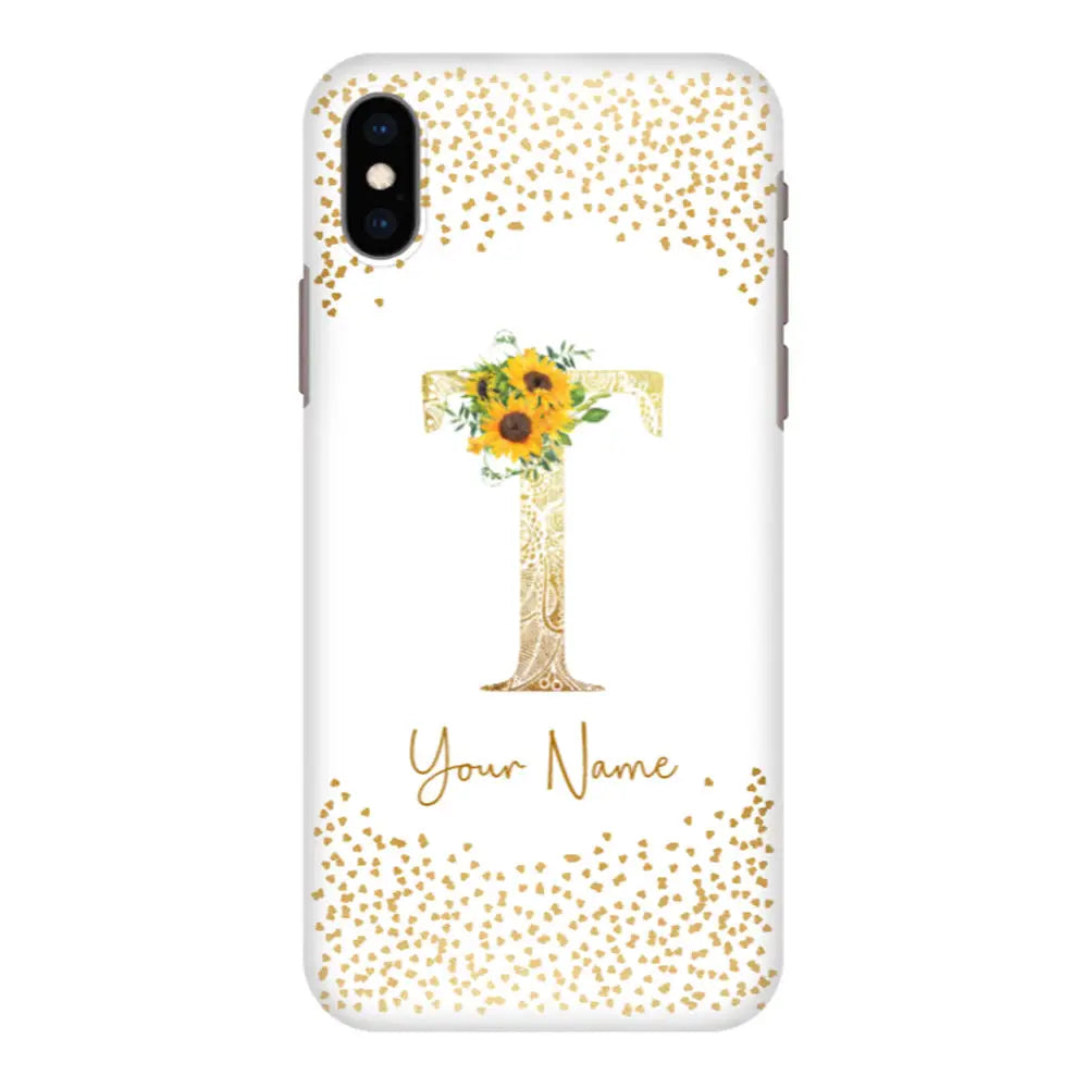 Apple iPhone XS MAX / Snap Classic Floral Mandala Initial Phone Case - Stylizedd.com