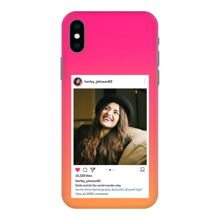 Apple iPhone XS MAX / Snap Classic Custom Photo Instagram Post Template, Phone Case - Stylizedd.com