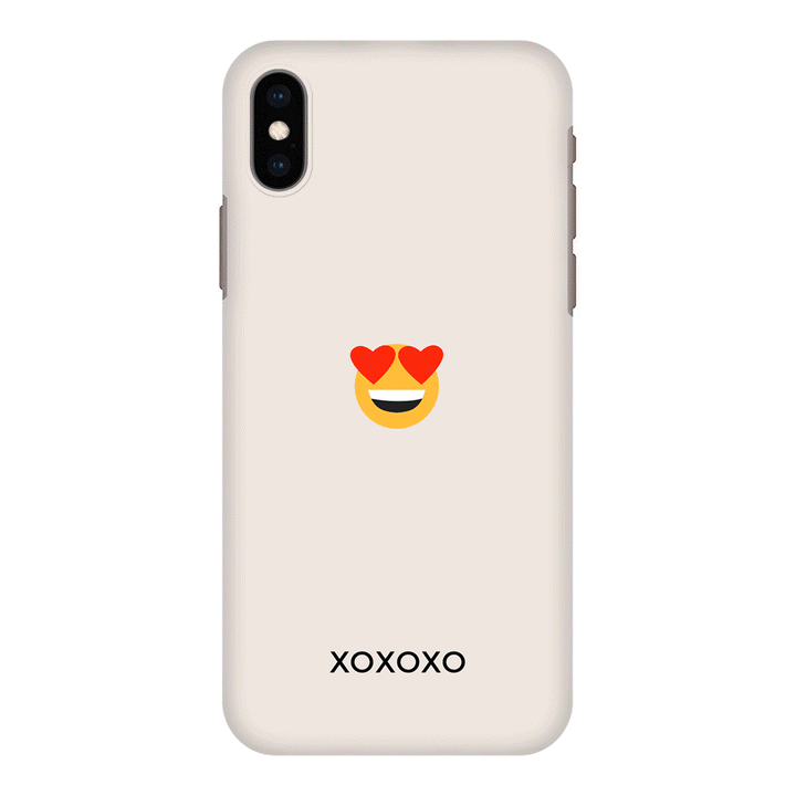 Apple iPhone XS MAX / Snap Classic Custom Text Emojis Emoticons, Phone Case - Stylizedd.com