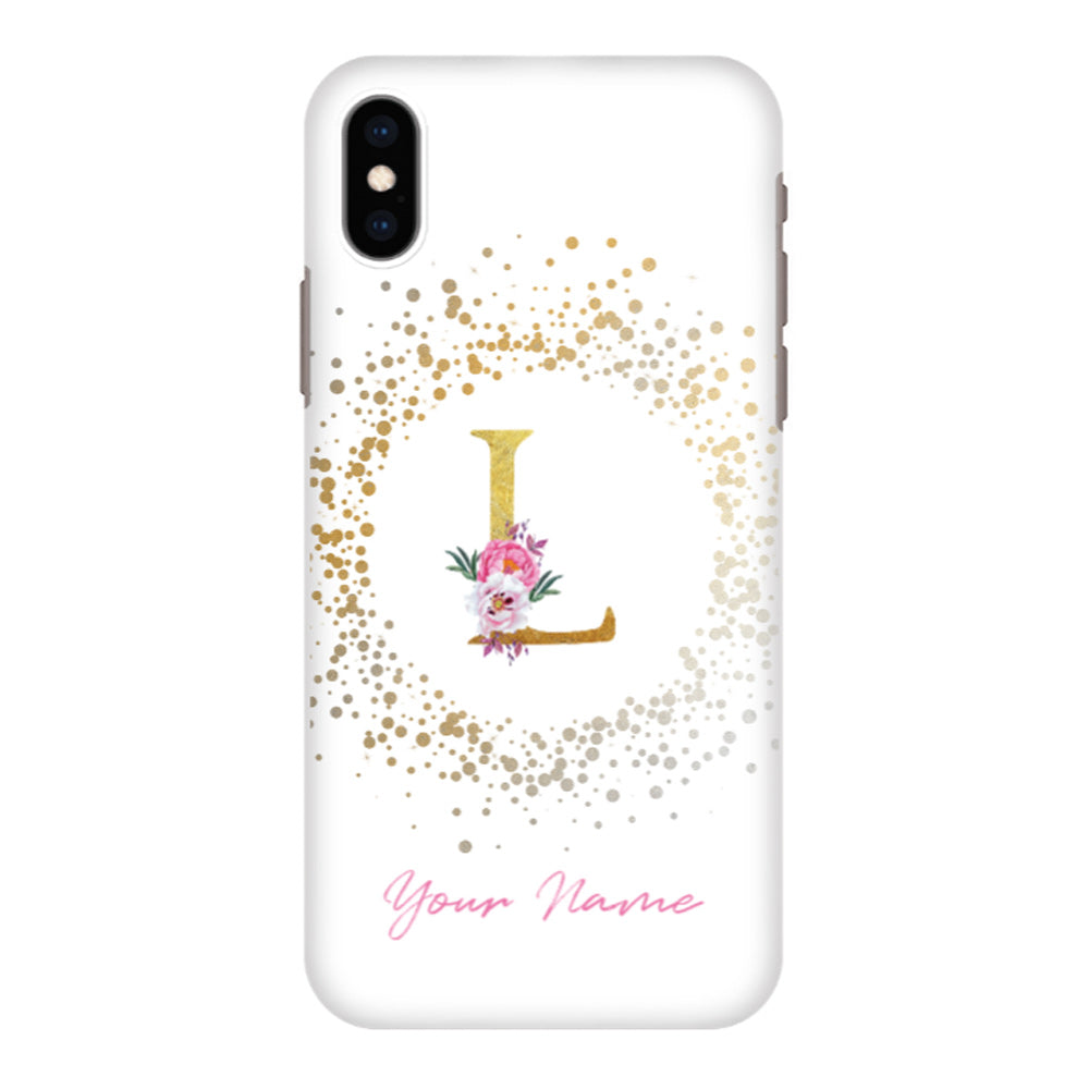 Apple iPhone XS MAX / Snap Classic Floral Initial Phone Case - Stylizedd.com