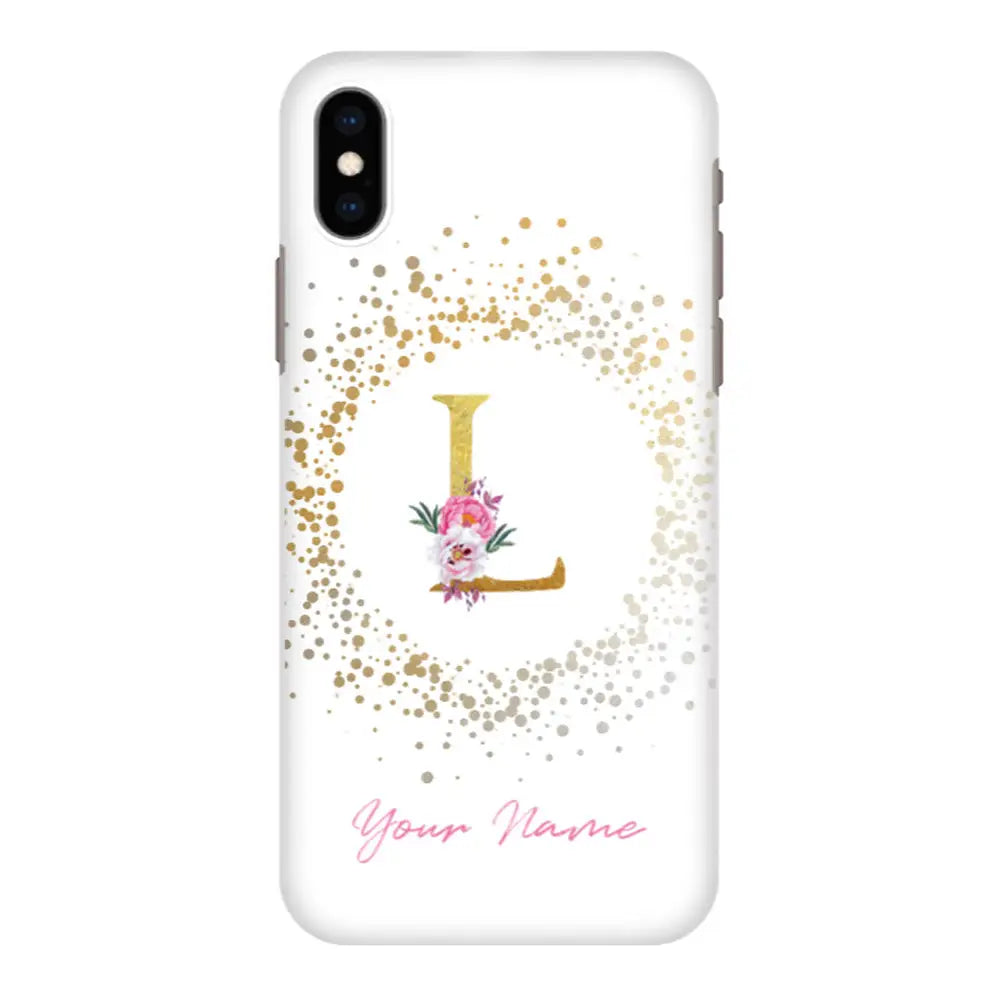 Apple iPhone XS MAX / Snap Classic Floral Initial Phone Case - Stylizedd.com