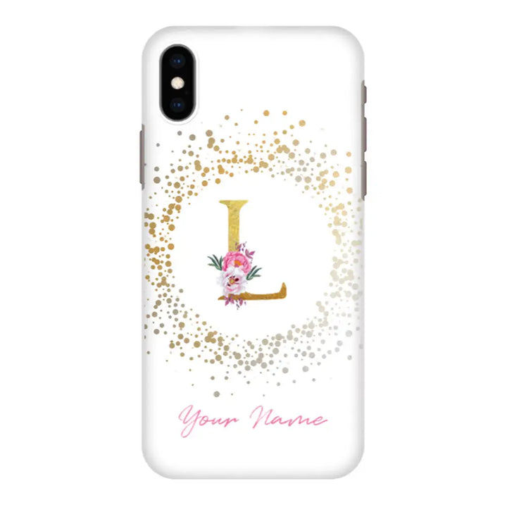 Apple iPhone XS MAX / Snap Classic Floral Initial Phone Case - Stylizedd.com