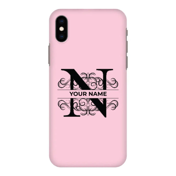 Apple iPhone XS MAX / Snap Classic Split Floral Initial Phone Case - Stylizedd.com