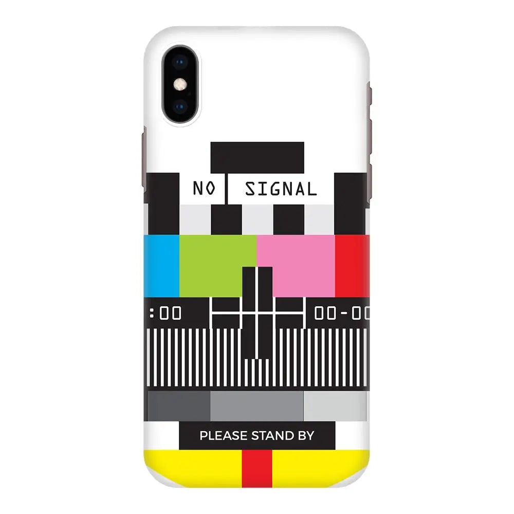 Apple iPhone XS MAX / Snap Classic Personalized Text Retro No Signal TV Channel, Phone Case - Stylizedd.com