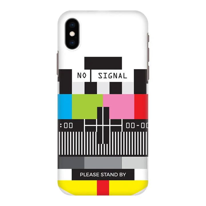 Apple iPhone XS MAX / Snap Classic Personalized Text Retro No Signal TV Channel, Phone Case - Stylizedd.com