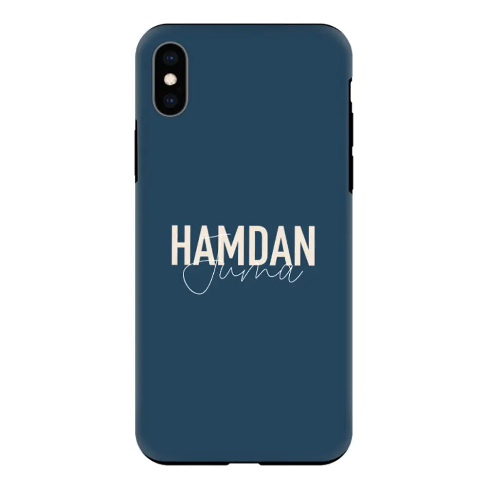 Apple iPhone XS MAX / Tough Pro Personalized Name Horizontal, Phone Case - Stylizedd.com