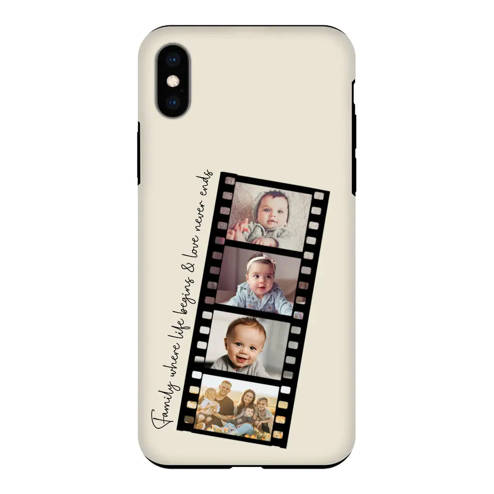Apple iPhone XS MAX / Tough Pro Phone Case Custom Film Strips Personalised Movie Strip, Phone Case - Stylizedd.com