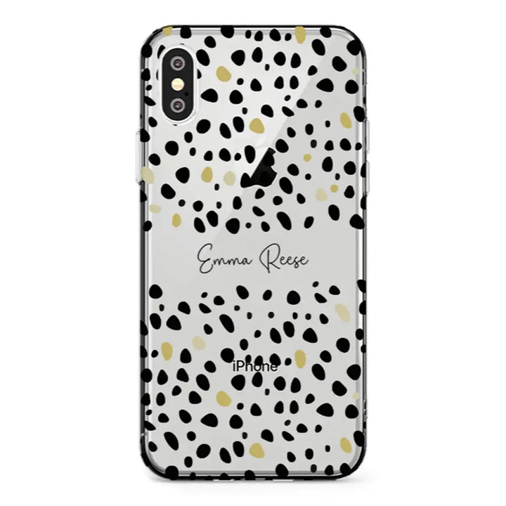 Apple iPhone XR / Clear Classic Pebble Multi Color Custom Text, My Name Phone Case - Stylizedd.com