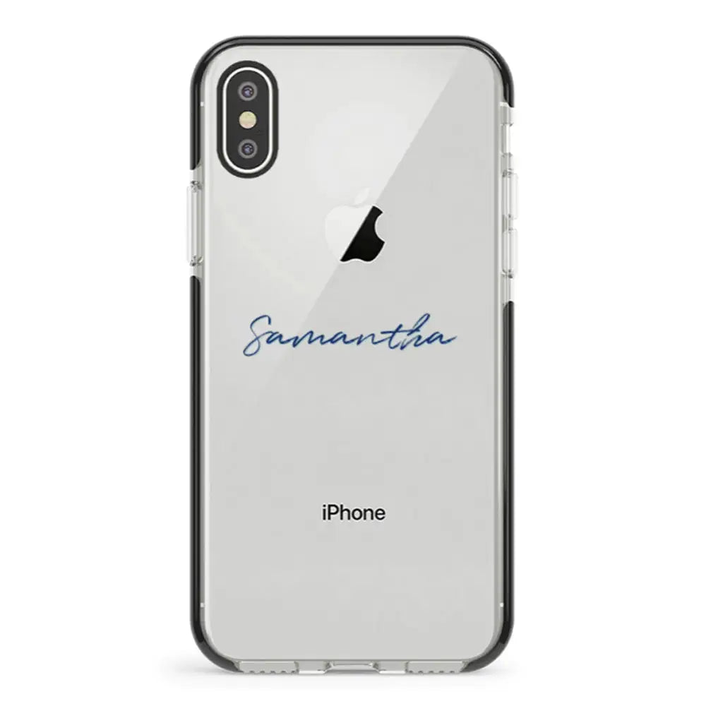 Apple iPhone XR / Impact Pro Black Phone Case Custom Text, My Name Phone Case - Stylizedd.com