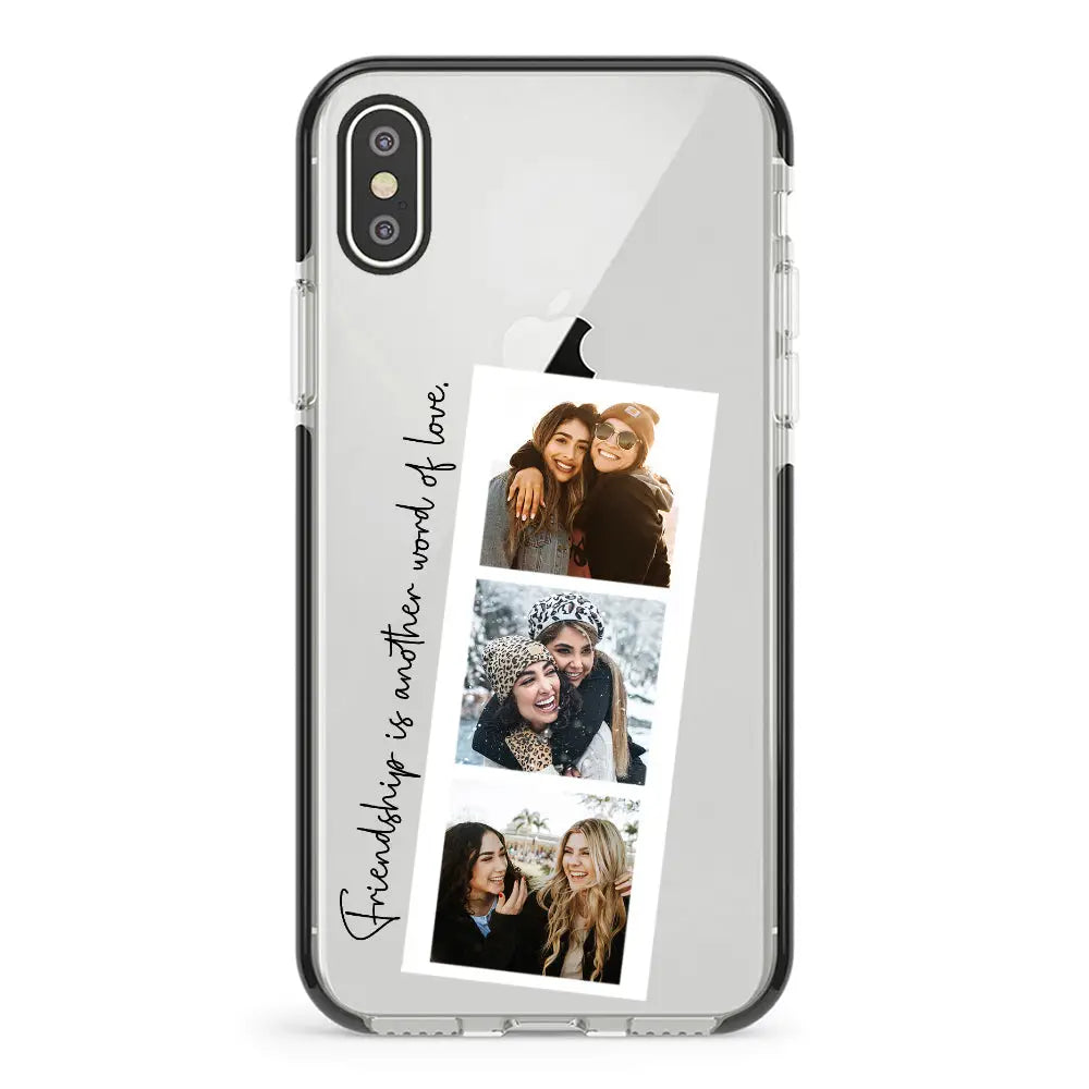 Apple iPhone XR / Impact Pro Black Phone Case Custom Photo Strip Polaroid Style, Phone Case - Stylizedd.com