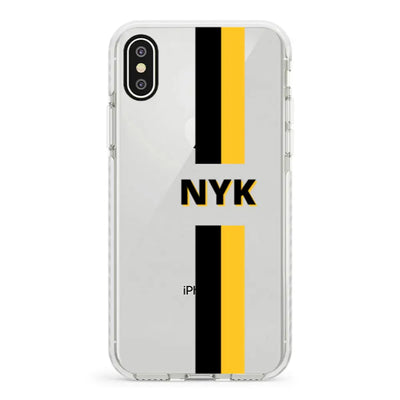 Apple iPhone XR / Impact Pro White Phone Case Custom Striped Monogram Phone Case - Stylizedd.com