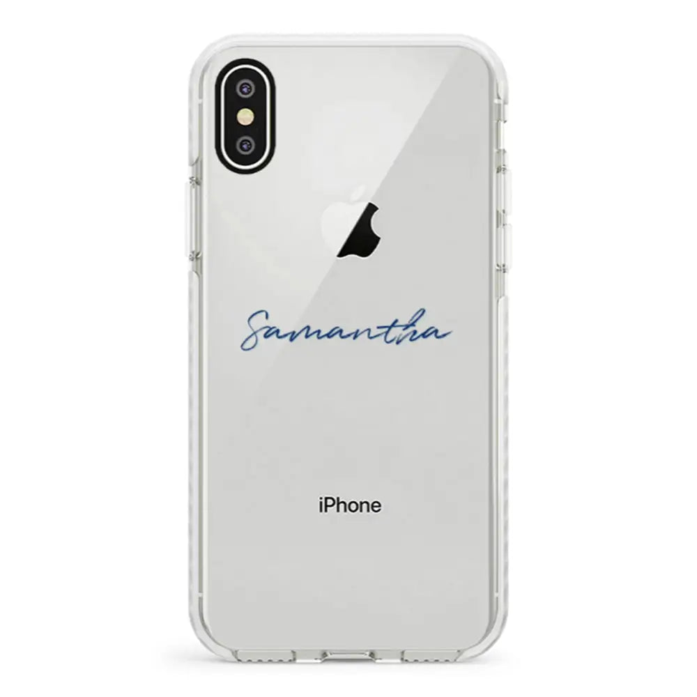 Apple iPhone XR / Impact Pro White Custom Text, My Name Phone Case - Stylizedd.com