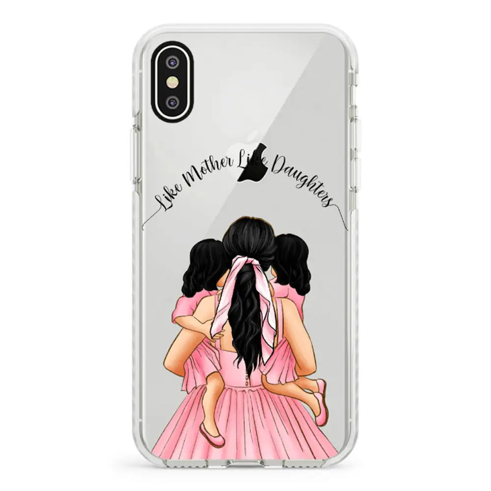 Apple iPhone XR / Impact Pro White Mother 2 daughters Custom Clipart, Text Phone Case - Stylizedd.com