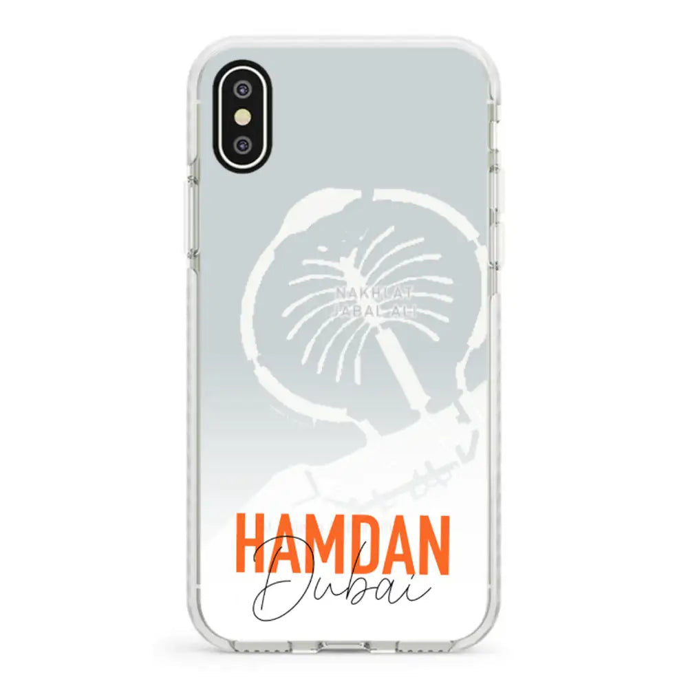 Apple iPhone XR / Impact Pro White Personalized Location Map & Name, Phone Case - Stylizedd.com