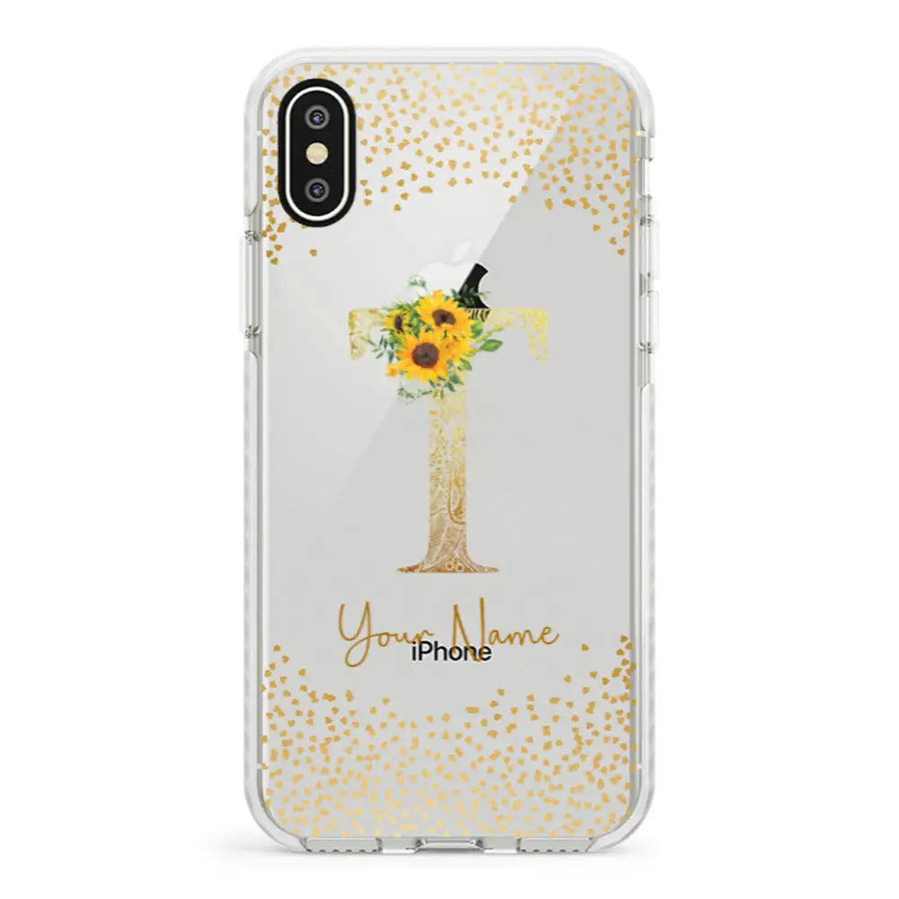 Apple iPhone XR / Impact Pro White Phone Case Floral Mandala Initial Phone Case - Stylizedd.com