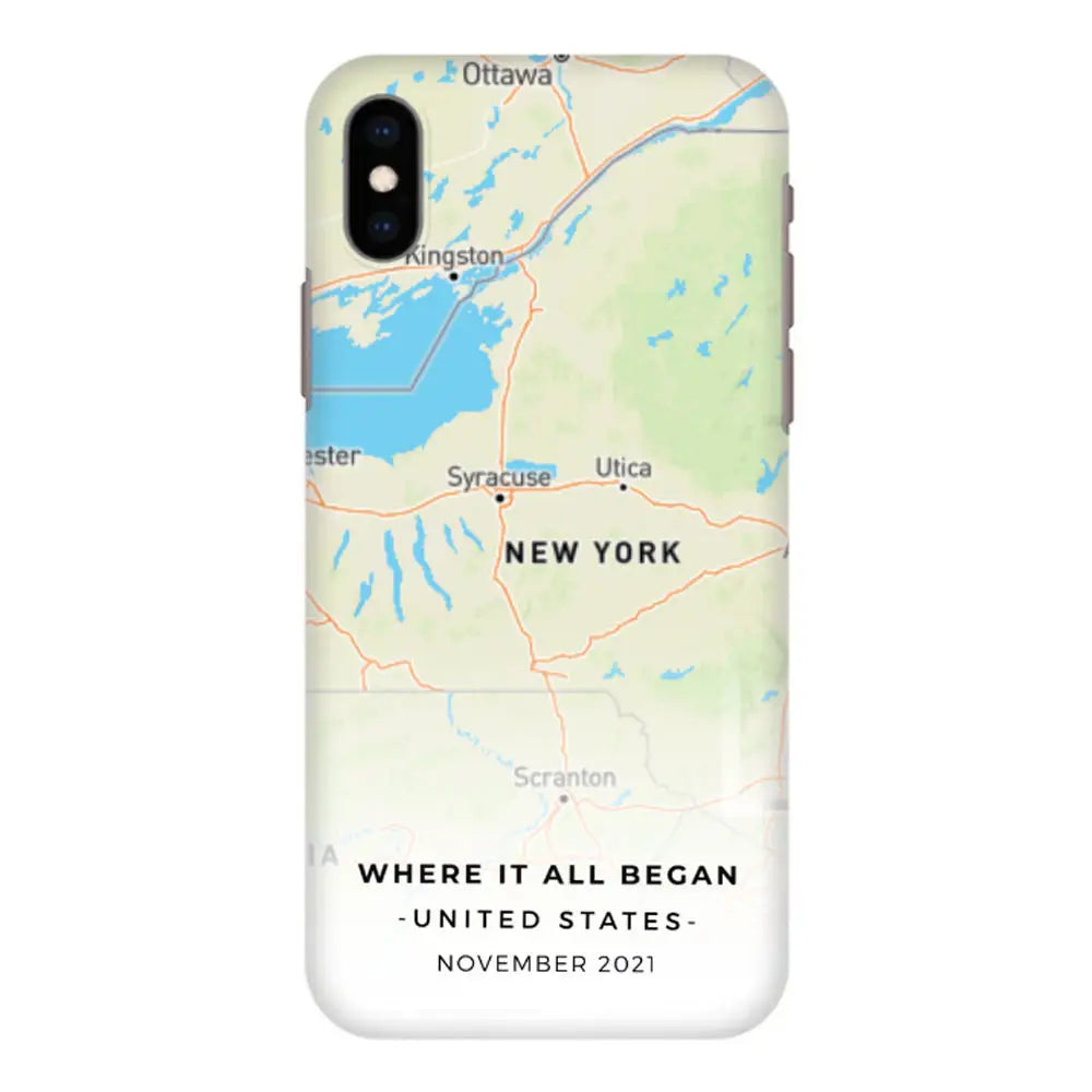 Apple iPhone XR / Snap Classic Personalized map, Phone Case - Stylizedd.com