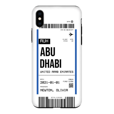 Apple iPhone XR / Tough Pro Custom Flight Boarding Pass Ticket Phone Case - Stylizedd.com