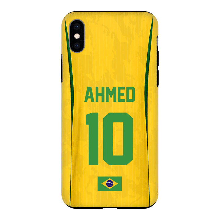 Apple iPhone XR / Tough Pro Personalized Football Jersey Phone Case Custom Name & Number - Stylizedd.com