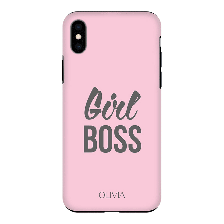 Apple iPhone XR / Tough Pro Personalized Name Girl Boss, Phone Case - Stylizedd.com