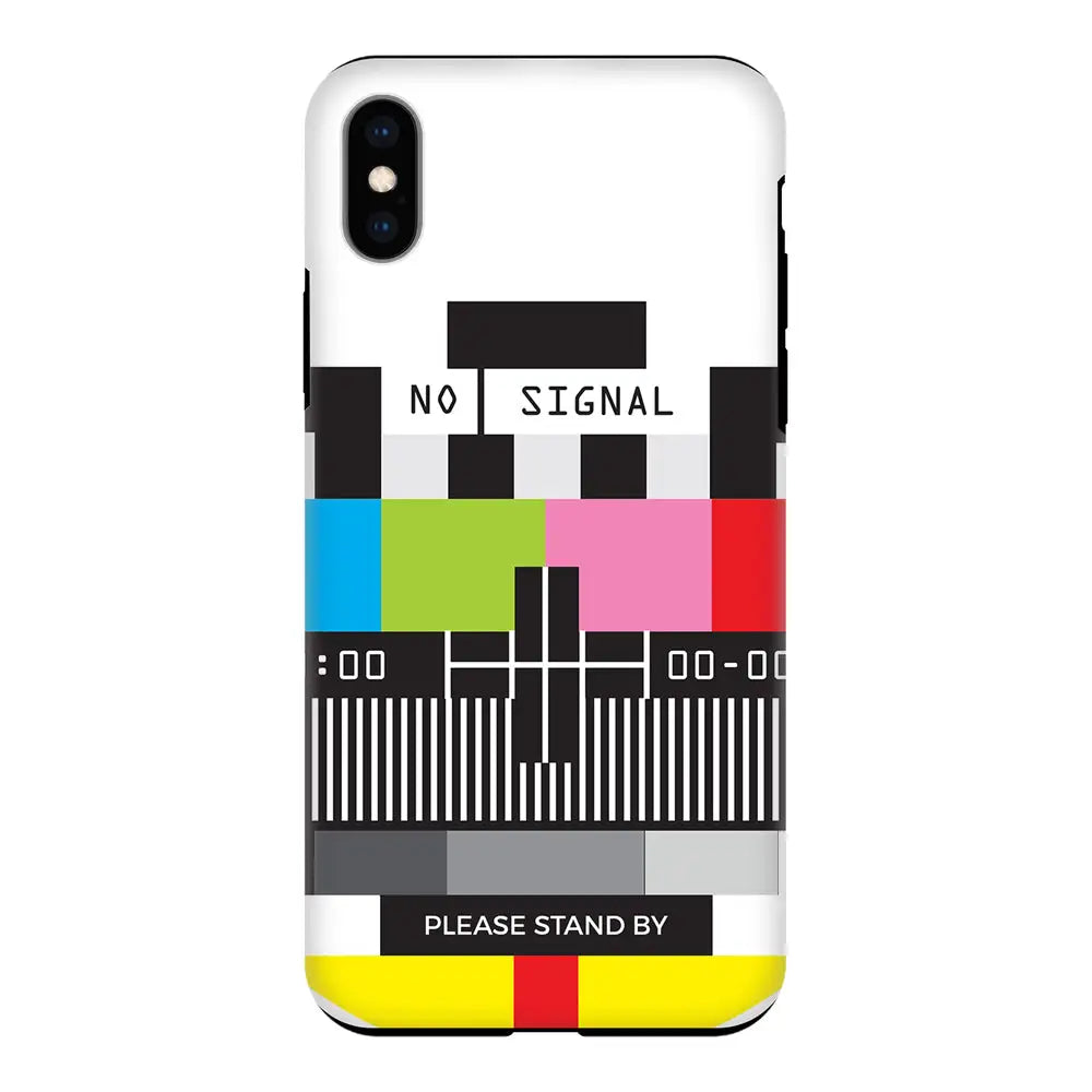 Apple iPhone XR / Tough Pro Personalized Text Retro No Signal TV Channel, Phone Case - Stylizedd.com