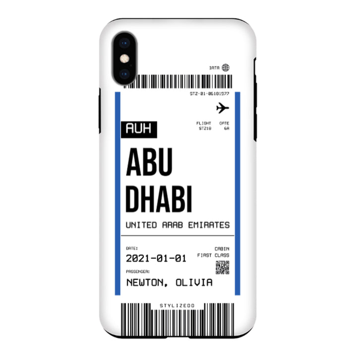 Apple iPhone X / iPhone XS / Tough Pro Custom Flight Boarding Pass Ticket Phone Case - Stylizedd.com