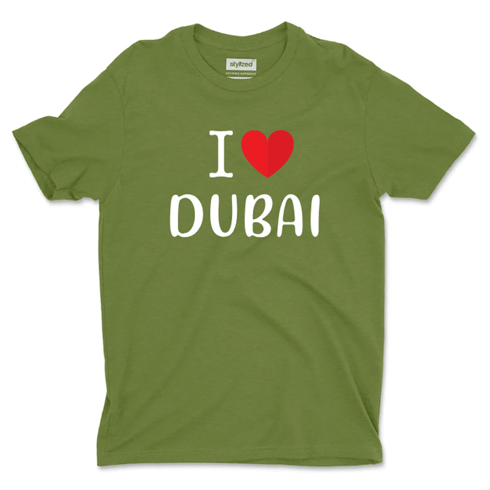 Custom I Love T - Shirt - Classic - Military Green / XS