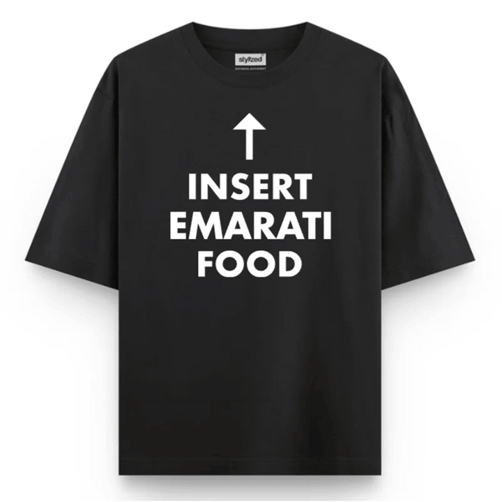 Custom Insert Food T-shirt - Oversize - Black / XS - T-Shirt
