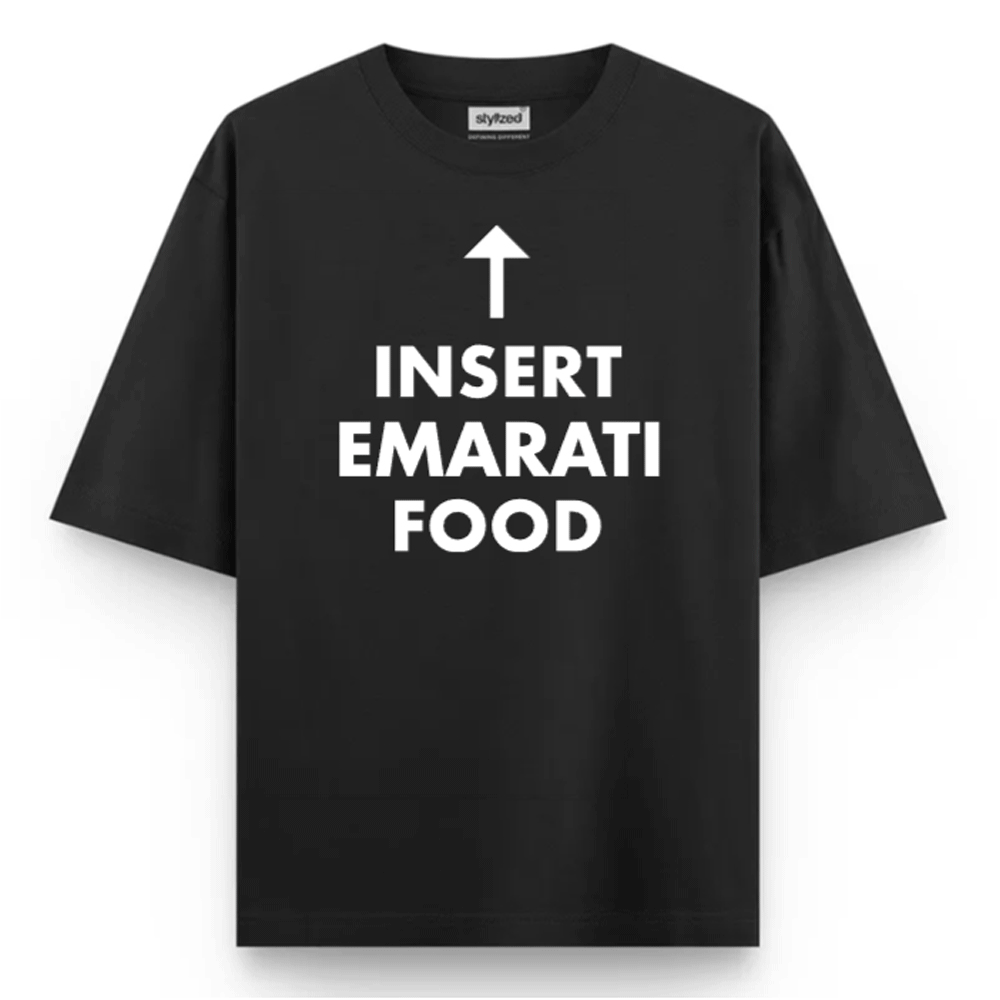 Custom Insert Food T-shirt - Oversize - Black / XS - T-Shirt