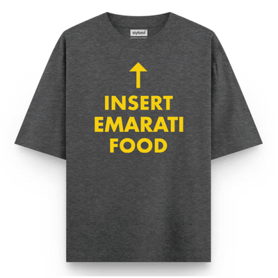 Custom Insert Food T-shirt - Oversize - Charcoal Grey / XS - T-Shirt