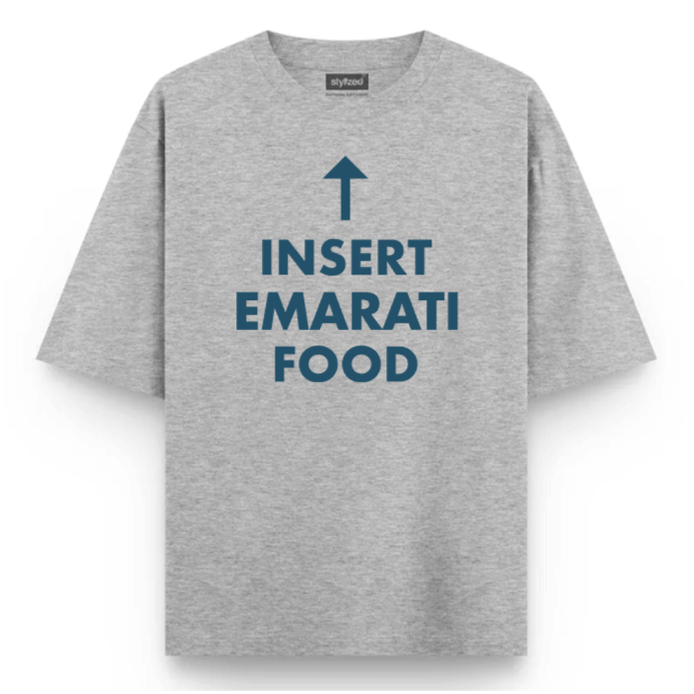Custom Insert Food T-shirt - Oversize - Light Grey / XS - T-Shirt