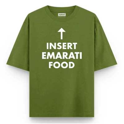 Custom Insert Food T-shirt - Oversize - Military Green / XS - T-Shirt