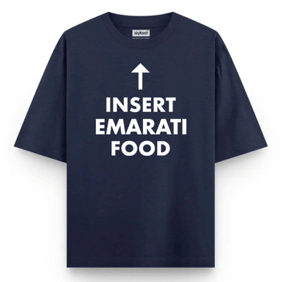 Custom Insert Food T-shirt - Oversize - Navy Blue / XS - T-Shirt