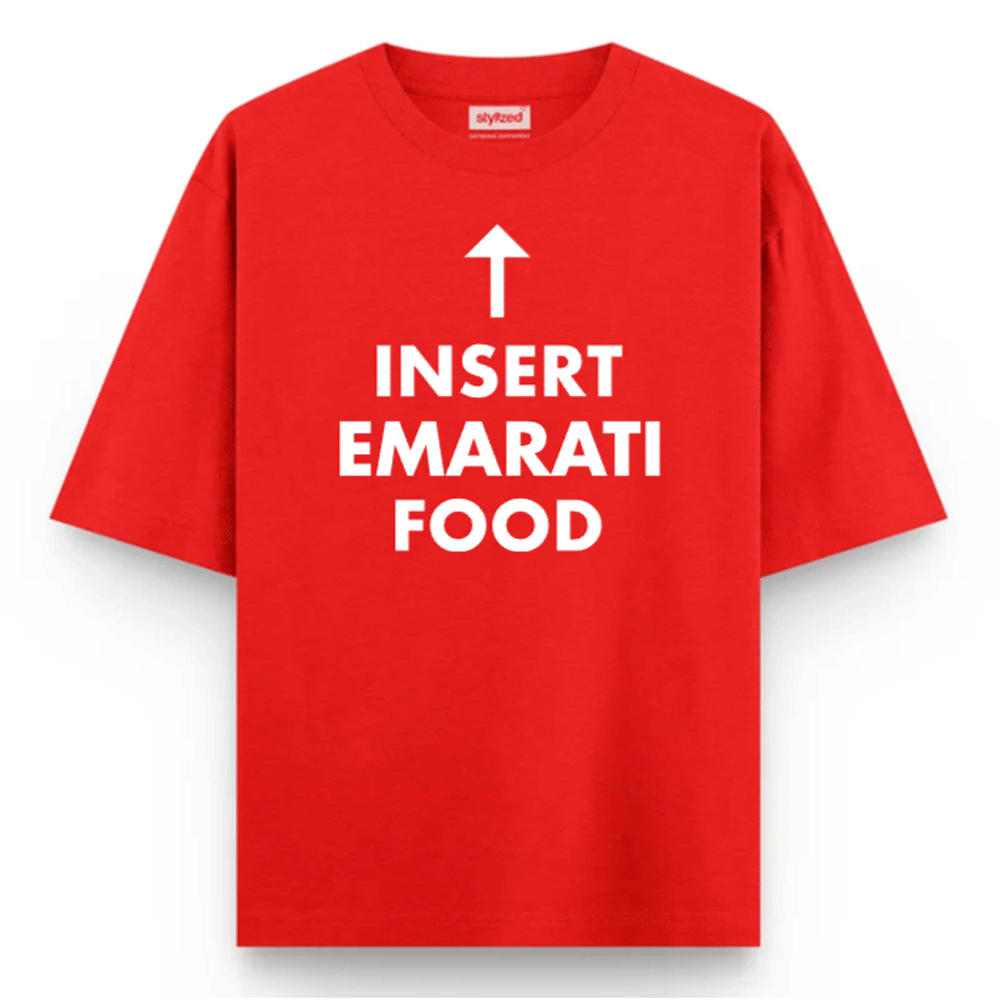 Custom Insert Food T-shirt - Oversize - Red / XS - T-Shirt