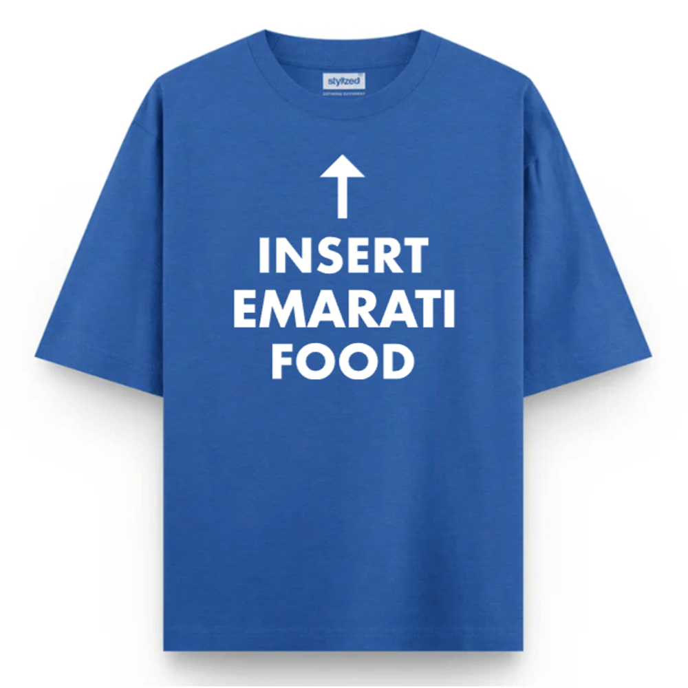Custom Insert Food T-shirt - Oversize - Royal Blue / XS - T-Shirt