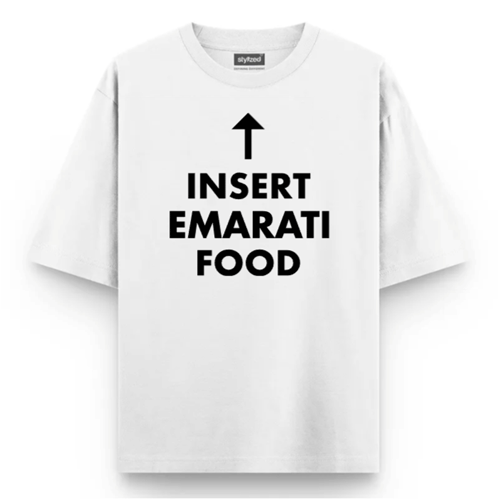 Custom Insert Food T-shirt - Oversize - White / XS - T-Shirt