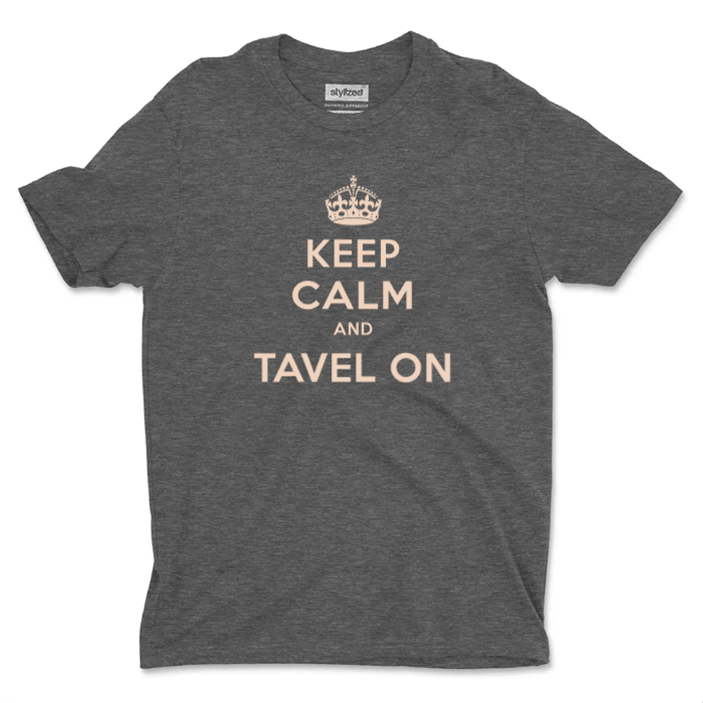 Custom Keep Calm T - shirt - Classic - Charcoal Grey / XS - T - Shirt