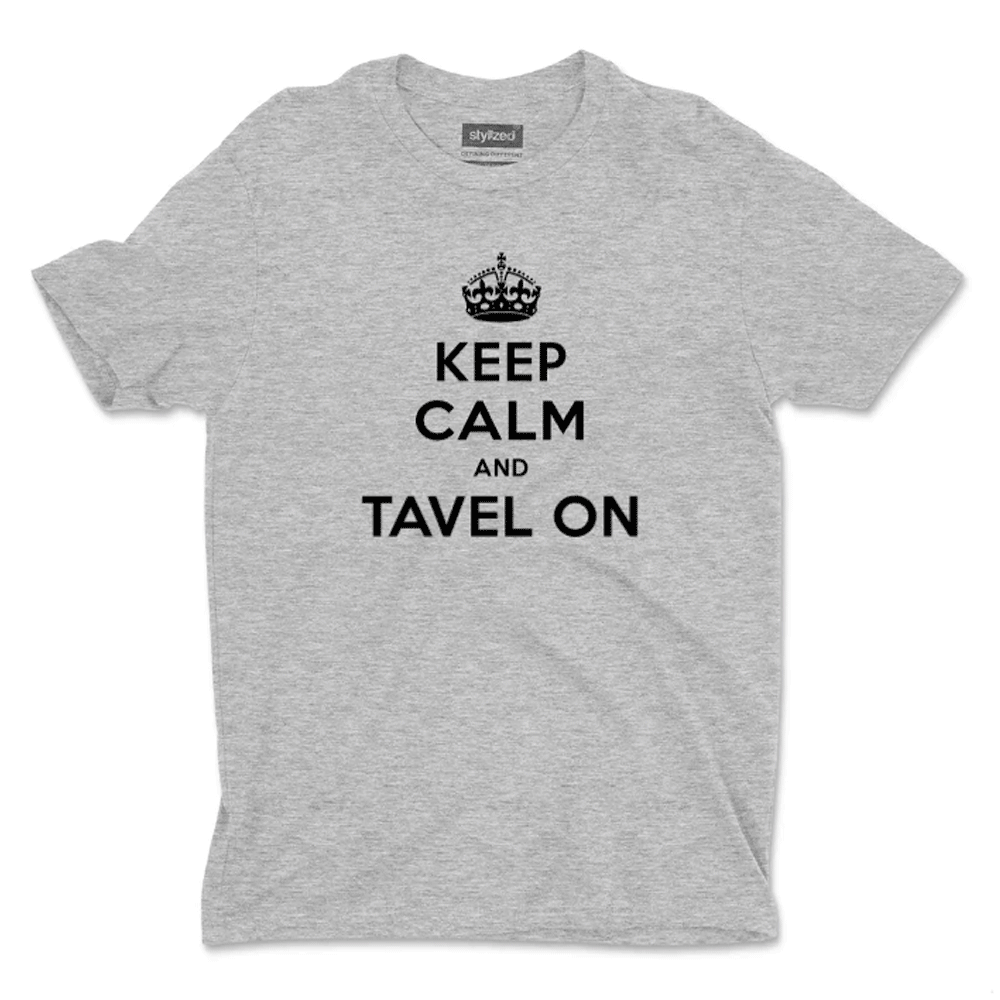 Custom Keep Calm T - shirt - Classic - Light Grey / XS - T - Shirt