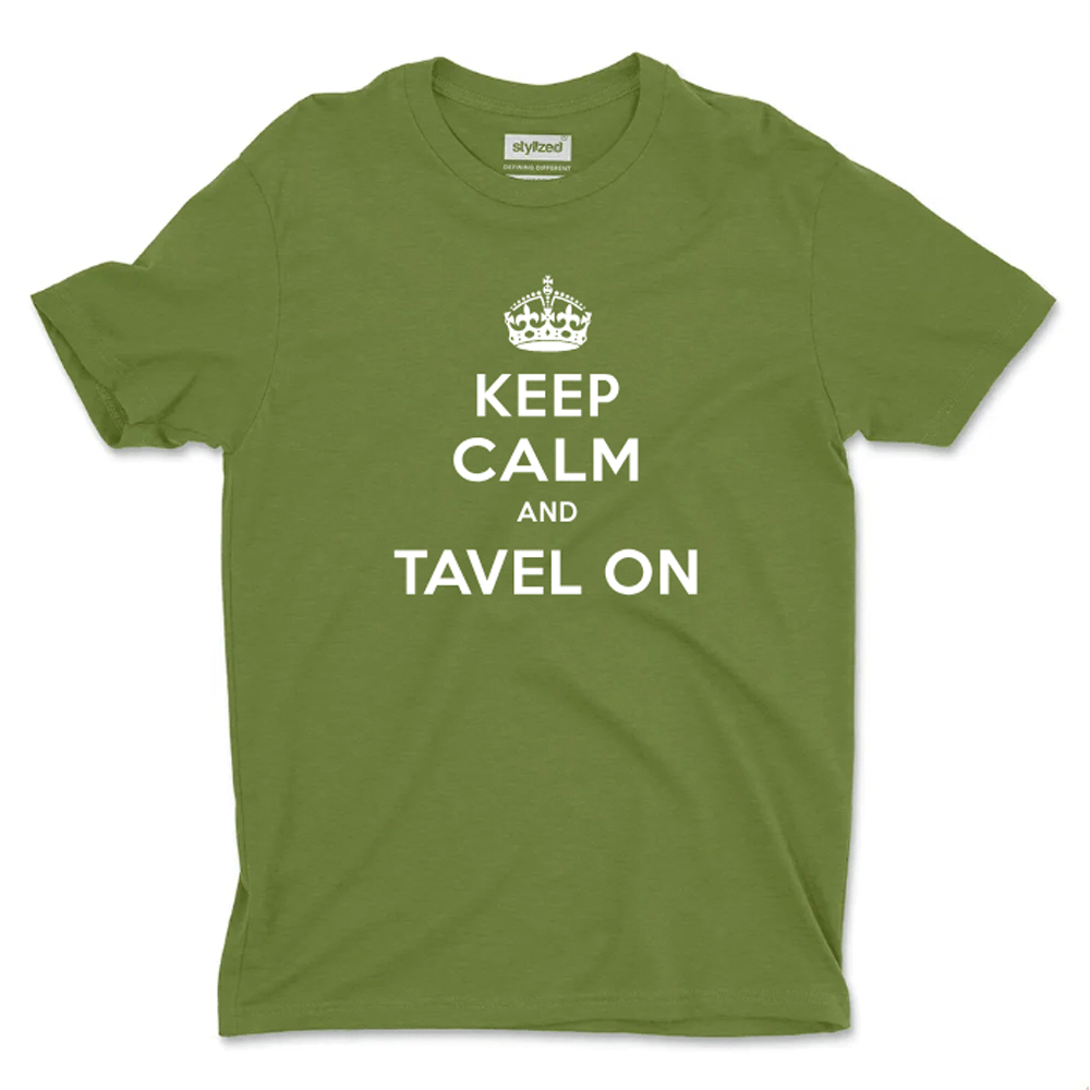 Custom Keep Calm T - shirt - Classic - Military Green / XS - T - Shirt