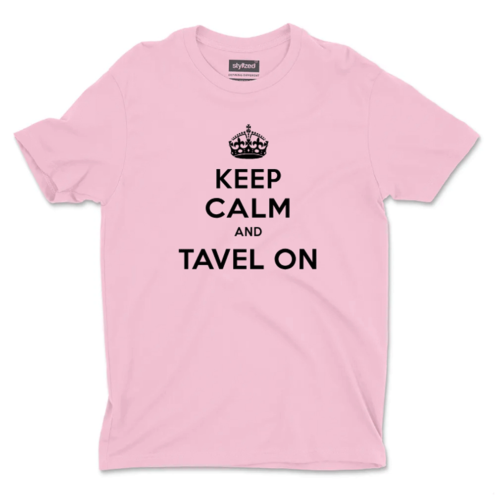 Custom Keep Calm T - shirt - Classic - Pink / XS - T - Shirt