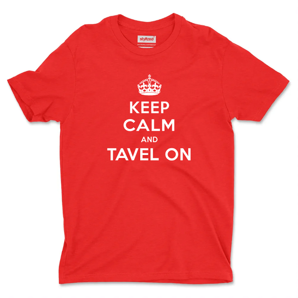 Custom Keep Calm T - shirt - Classic - Red / XS - T - Shirt